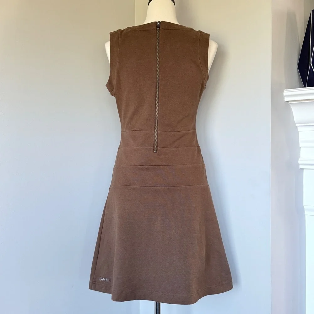 Matilda Jane Paint By Numbers Brown Sleeveless Knit Dress Womens Casual - Picture 2 of 6
